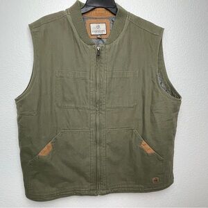 Legendary Whitetails Denim Field Vest Mens 2XL, olive, great condition